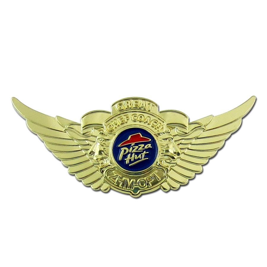 Metal Pilot Wings Metal Pin Badge With Your Own Design