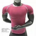 compression fitness tight top men T shirt mens athletic clothing active wear 3