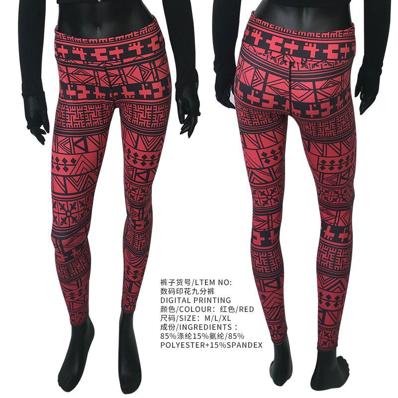 Custom made top quality breathable sublimation compression yoga leggings pants y