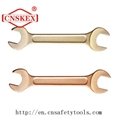 non sparking tools aluminum bronze double open end wrench spanner