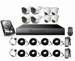 Mapesen 8CH 1080P 2.0MP Outdoor&Indoor Camera With XVR DIY KIT