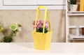 Hexagonal pattern waterproof  flower carry bag gift bag pp bag with flat handle