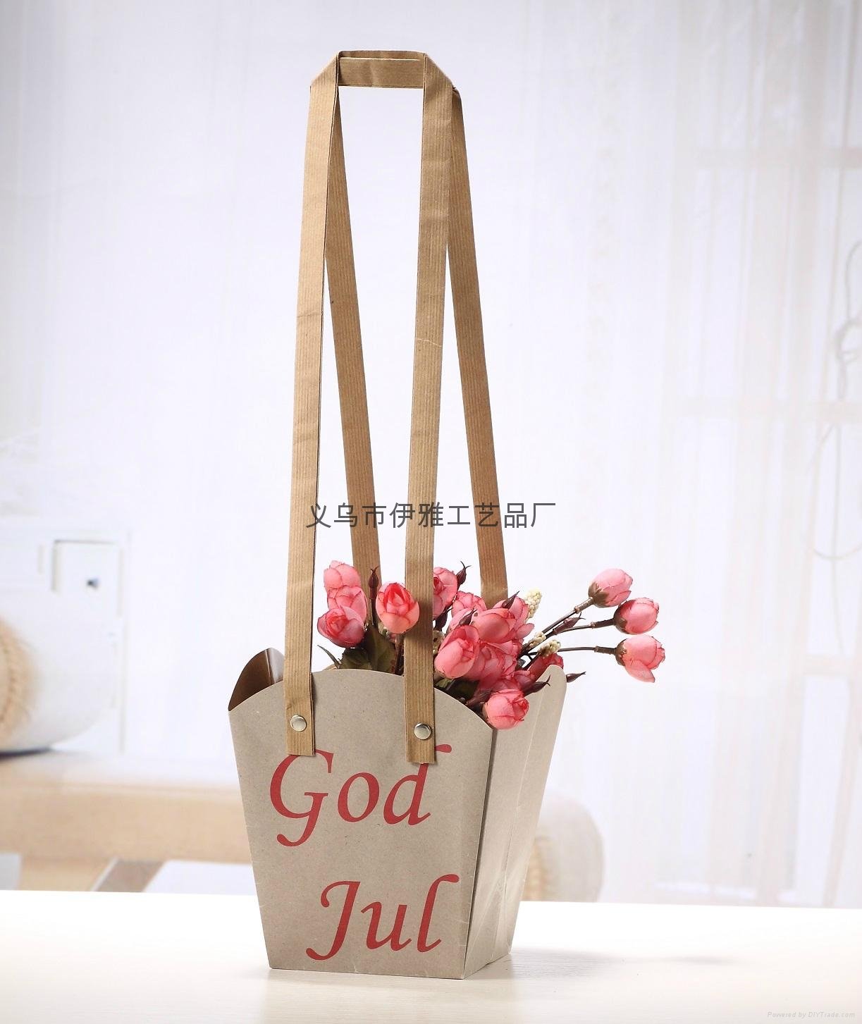 150g Kraft Paper Waterproof Bag for Flower Packaging Carrier Shopping Gift Bag 3