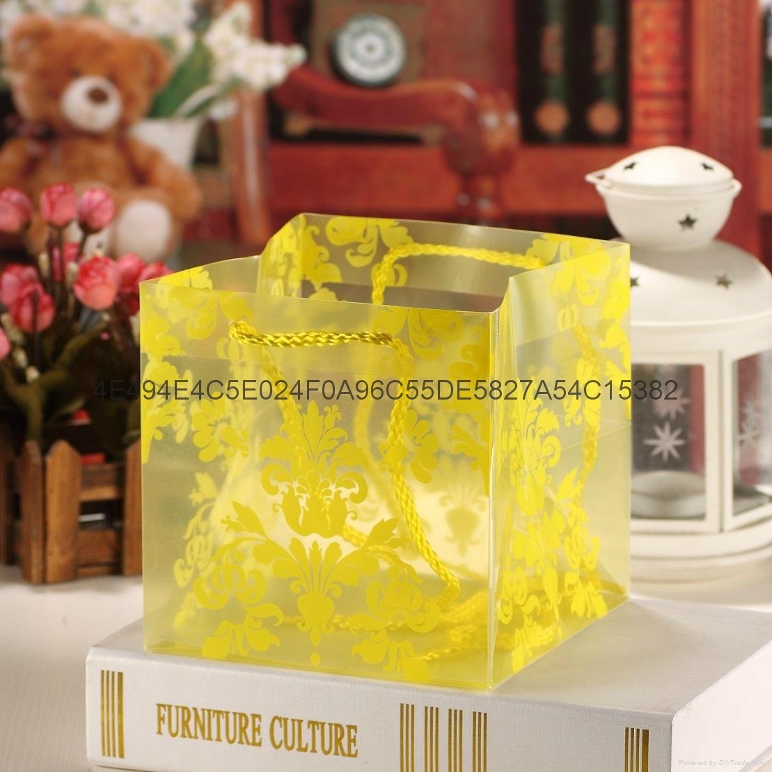 Wholesale Square Transparent Flower Wrapping Flower Packaging Plastic PP Bag 3