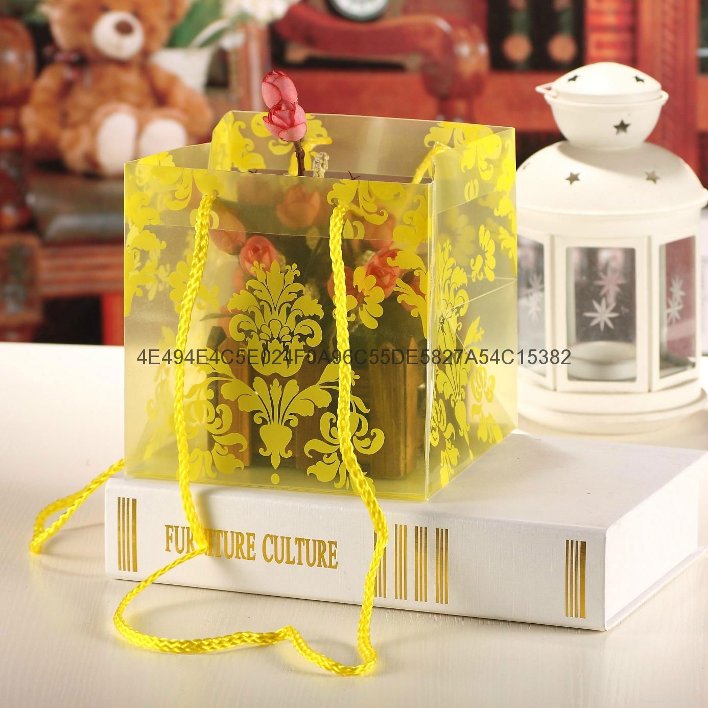 Wholesale Square Transparent Flower Wrapping Flower Packaging Plastic PP Bag 4