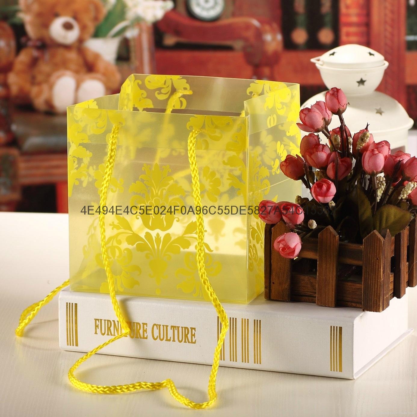 Wholesale Square Transparent Flower Wrapping Flower Packaging Plastic PP Bag 5