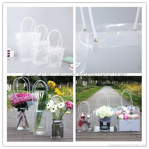 Clear Transprent PP Plastic PVC Flower Packaging Wrapping Gift Bag for Florist S