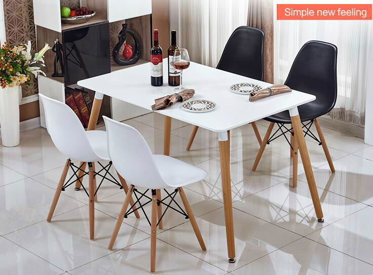 New design HOT SELL plastic dinning emeas chairs in beech wood legs pp chair 3
