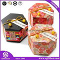 Custom Patchwork Pattern Gift Box with Lid Hexagon Paper Hamper Packaging Box 4