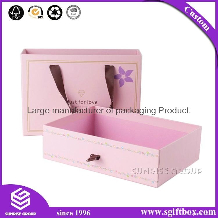 Low MOQ Drawer Type Gift Packaging Drawer Box 4
