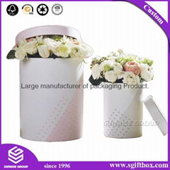 Cmyk Custom Cylinder Packaging Flower Round Paper Box