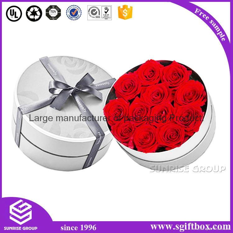 Cmyk Custom Cylinder Packaging Flower Round Paper Box 2