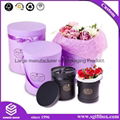 Cmyk Custom Cylinder Packaging Flower Round Paper Box 4