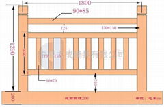 中原大成      1.8米仿木護欄模具