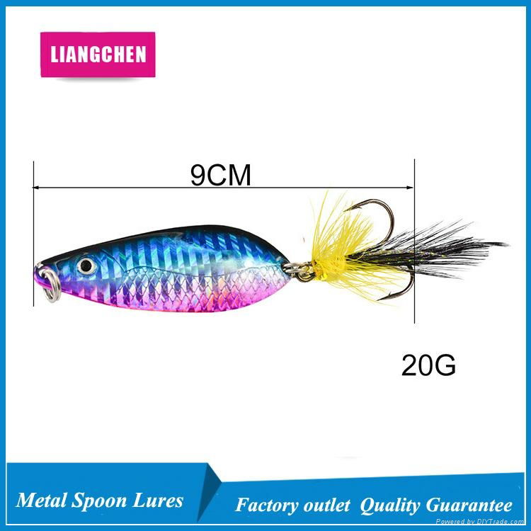 Free Shipping Metal Spinner Spoon Hard Baits Sequins Noise Paillette  2