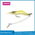  Free Shipping 9.5cm 6g Soft Lure Shrimp Luminous Prawn Bait  4