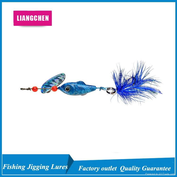 Free Shipping Feather VIB Spoon Paillett Lures Jigging Saltwater Baits 3