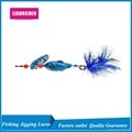 Free Shipping Feather VIB Spoon Paillett Lures Jigging Saltwater Baits 3