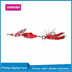 Free Shipping Feather VIB Spoon Paillett Lures Jigging Saltwater Baits