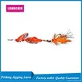 Free Shipping Feather VIB Spoon Paillett Lures Jigging Saltwater Baits 2