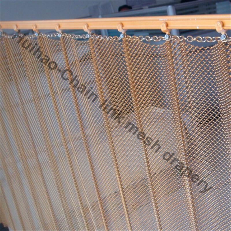 Aluminum chain link mesh curtain for drapery /room divider  5