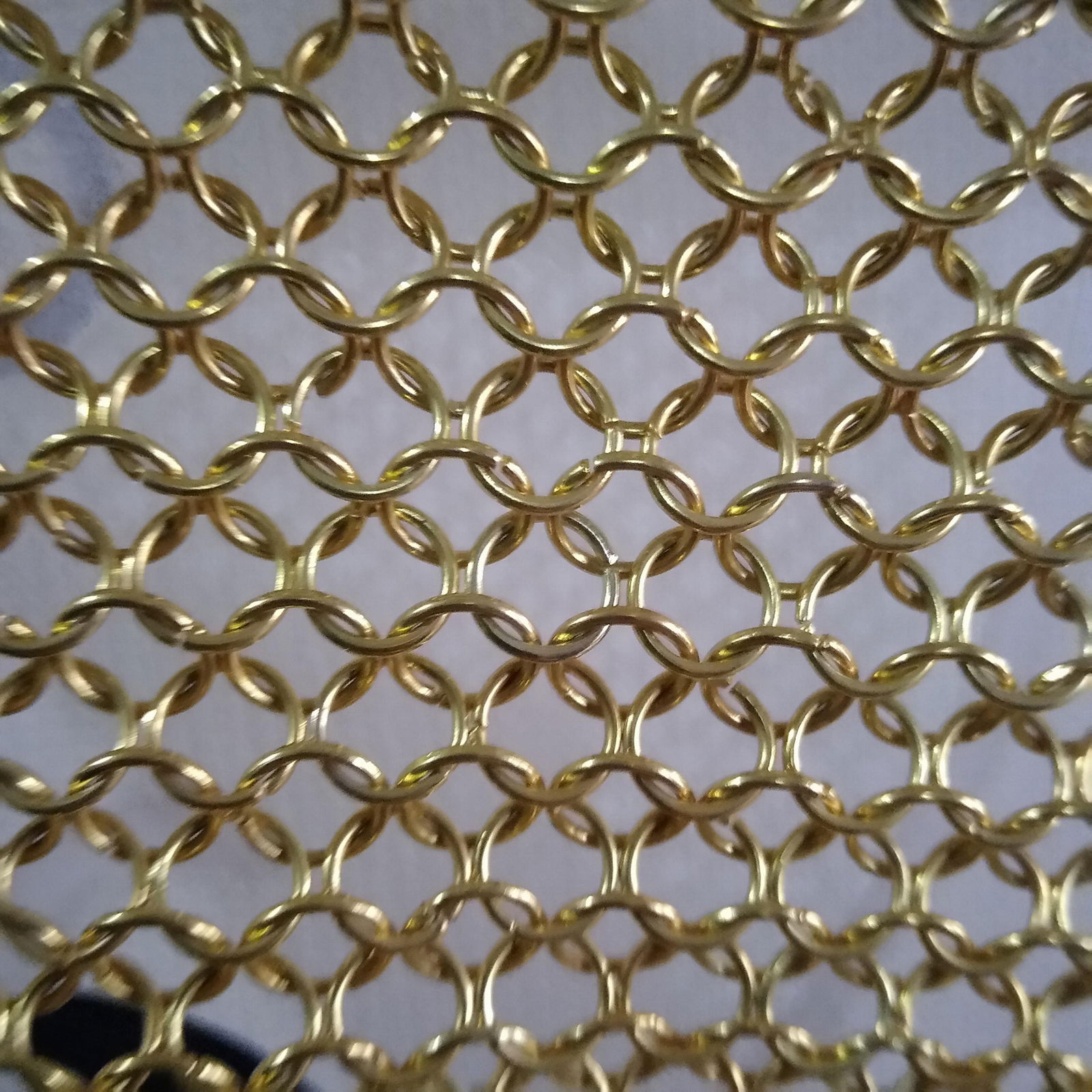 Chainmail ring mesh with gold color for room divider decoration 4