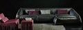 American style living room furniture modern genuine leather sectional sofa and a 3