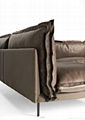 Ameican style modern leather 3 seats sofa and armchair sectional sofa 2