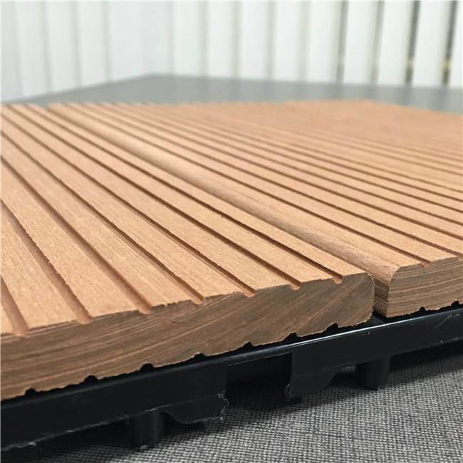 wholesale swimming pool WPC flooring tile composite decking tile 2