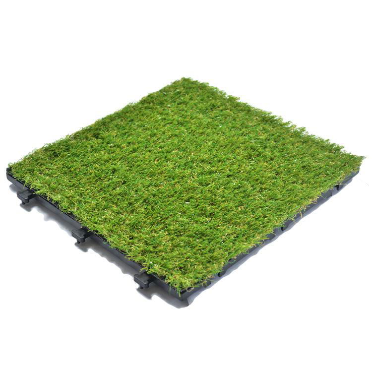 wholesale plastic garden tile interlocking artificial garden floor tiles  3