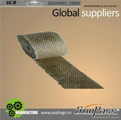 Fire Resistant Asbestos Free Vermiculite Coated Glass Fiber Fiberglass Tape