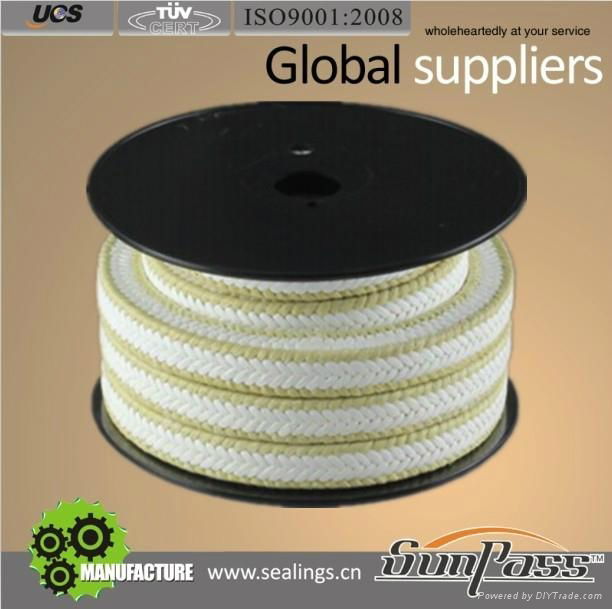 Seal Braided PTFE Kevlar Aramid Fiber Corner Gland Packing 5