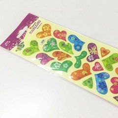 Customized Glitter Sticker Eco-Friendly Materials Puffy Sticker