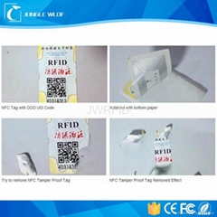 Tamper Proof Uhf Fragile Paper Label for