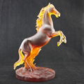 pate-de-verre luli/crystal standing horse figurine