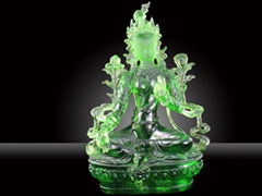 Liuli/Crystal Green Tara Buddha Statue