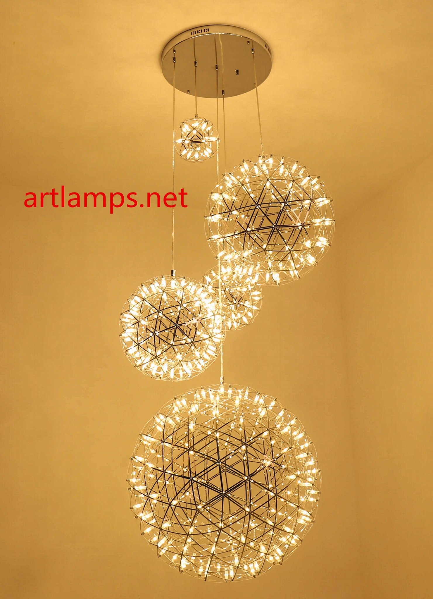 LED Custom made chandeliers led Colourful decoration pendant chandelier lamp
