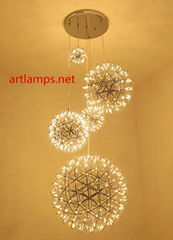 LED Custom made chandeliers led Colourful decoration pendant chandelier lamp