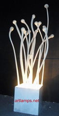 Blown Art Glass Floor Lamp Free Moving Base Blown Glass Floor Lamp