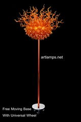 Blown Art Glass Floor Lamp Free Moving Blown Glass Floor Lamp