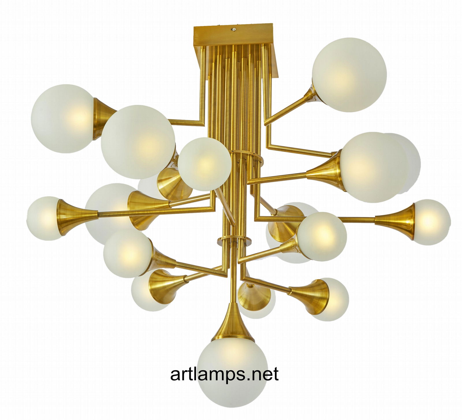 手工吹制玻璃球吊灯创意欧式玻璃铜灯客厅吊灯玻璃球吊灯