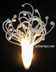 Custom Made Blown Art Glass Wall Sconce  Blown Crystal Glass Wall Lamp 