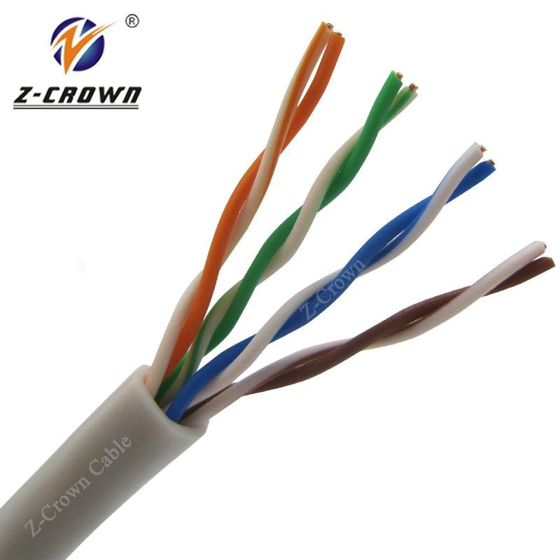 Network 25AWG Bare Copper 4Pairs Indoor Cat5e UTP Lan Ethernet Cable Guangdong