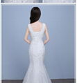 classic Floor Length Spaghetti sleeveless appliqued and beaded mermaid Wedding D 2