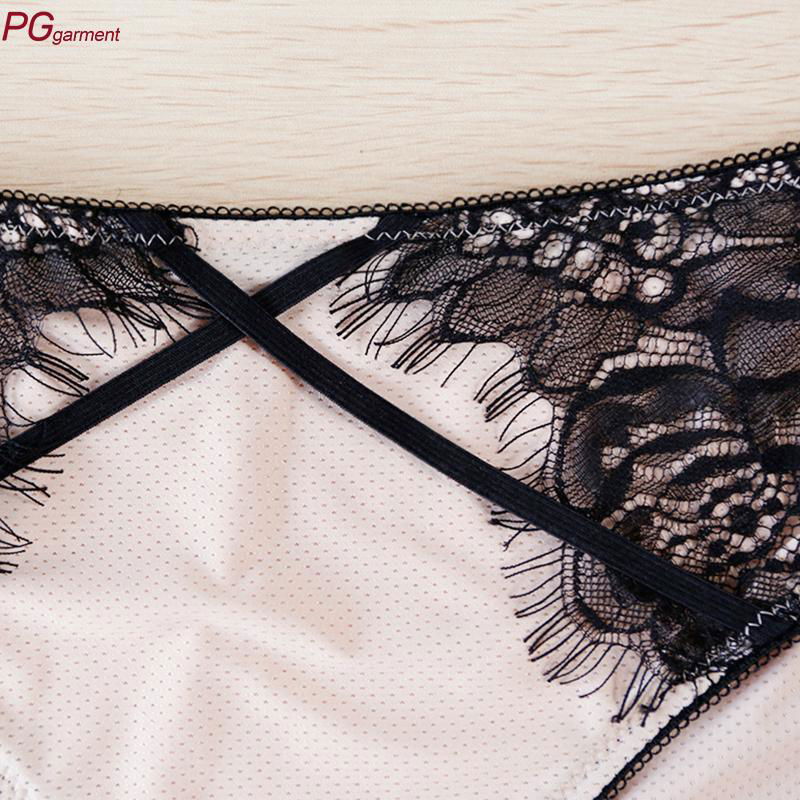hot sex modal women hip up lingeries underwear with front eyelashes lace 3