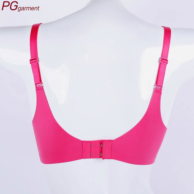 Women smooth T-shirt cup bra set sexy hot designer fancy bra panty set photo pus 3