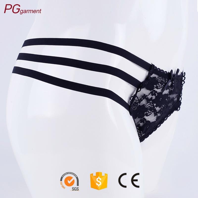 Hot selling Sexy Women Fancy G string Transparent panty Lace Lingerie Thong 3