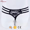 Hot selling Sexy Women Fancy G string Transparent panty Lace Lingerie Thong 2