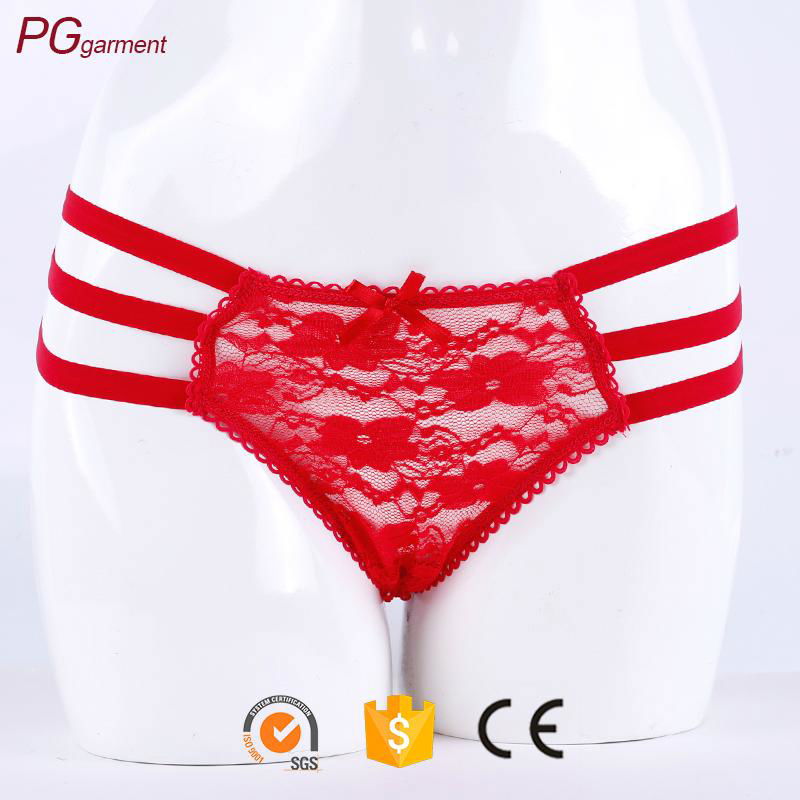 Hot selling Sexy Women Fancy G string Transparent panty Lace Lingerie Thong 4