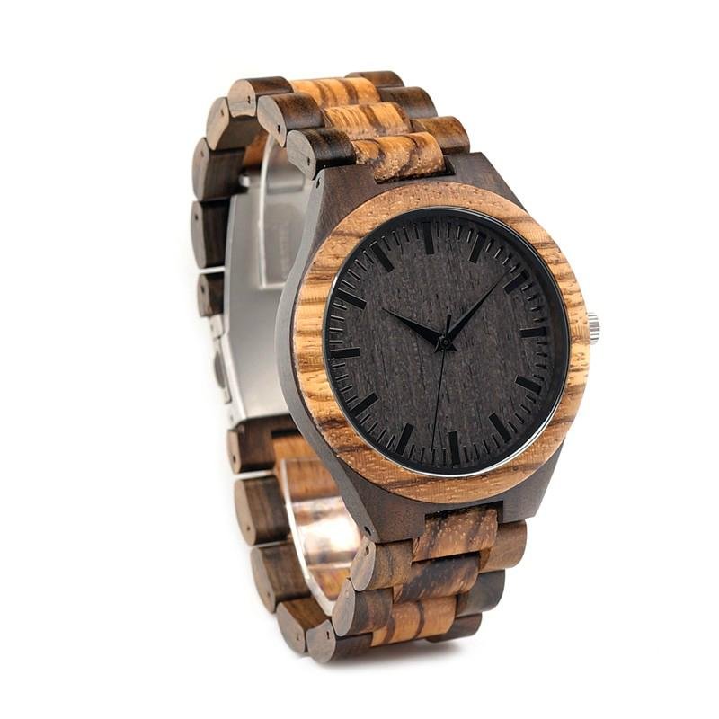 Leather strap private label watch wrist wholesale wooden watch diy wood watches 5